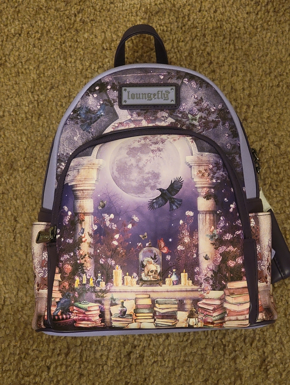 Loungefly Purple Dark Genre /Gothic Raven Mini Backpack NWT